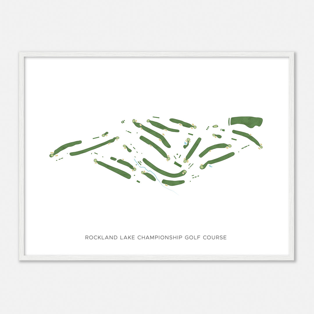 Print of Rockland Lake Championship Golf Course Modern Map