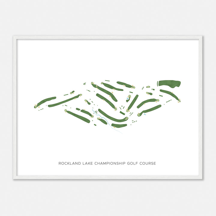 Print of Rockland Lake Championship Golf Course Modern Map