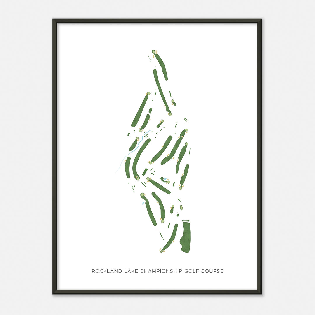 Print of Rockland Lake Championship Golf Course Modern Map