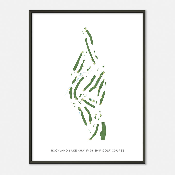 Print of Rockland Lake Championship Golf Course Modern Map