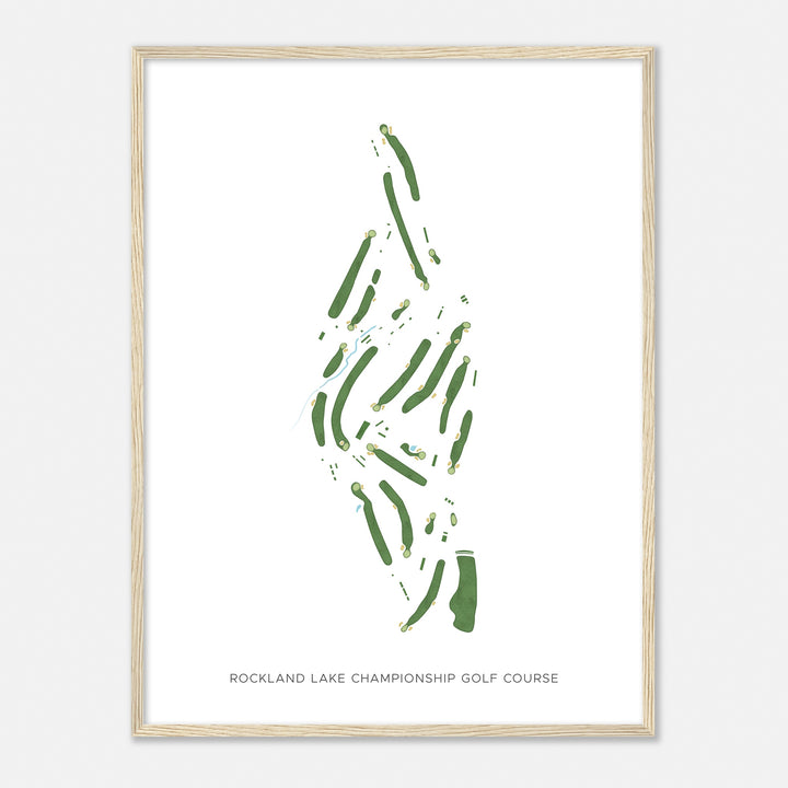 Print of Rockland Lake Championship Golf Course Modern Map
