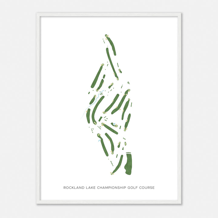 Print of Rockland Lake Championship Golf Course Modern Map