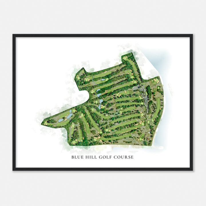 Print of Blue Hill Golf Course Classic Map