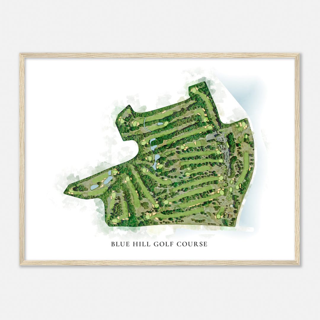 Print of Blue Hill Golf Course Classic Map