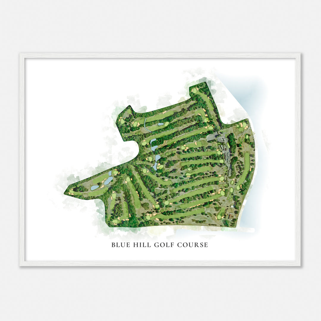 Print of Blue Hill Golf Course Classic Map