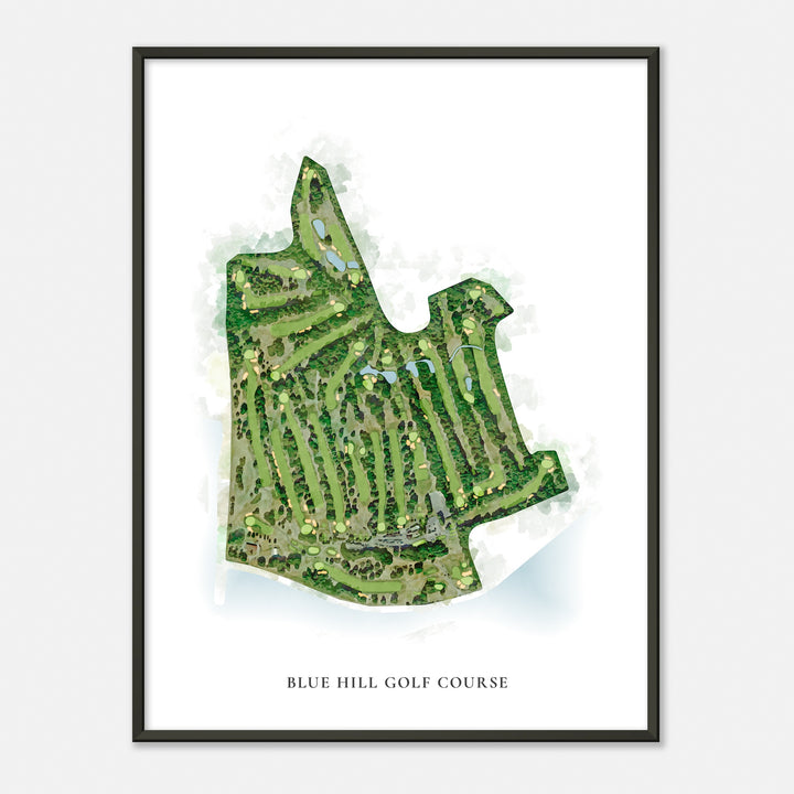 Print of Blue Hill Golf Course Classic Map