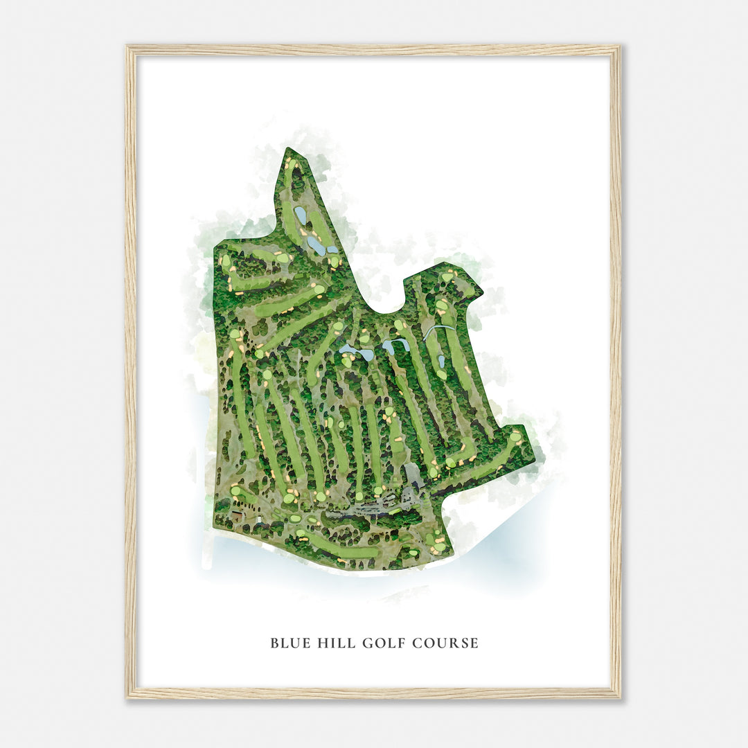 Print of Blue Hill Golf Course Classic Map
