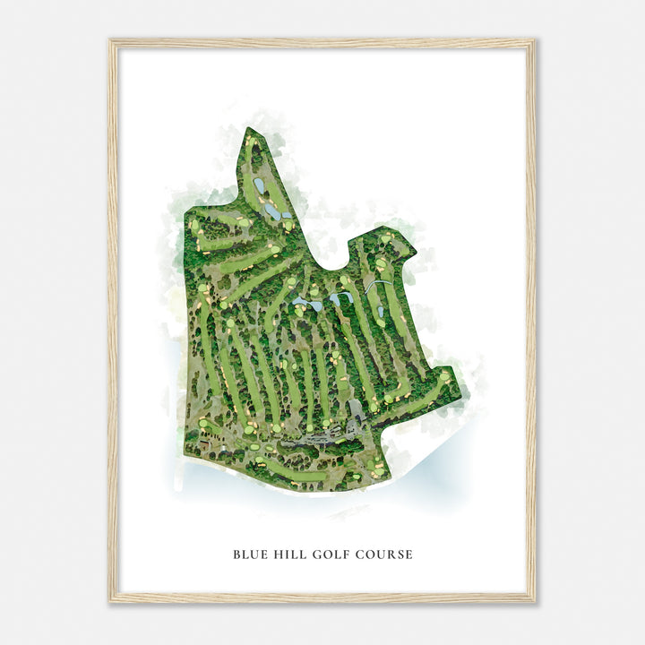 Print of Blue Hill Golf Course Classic Map