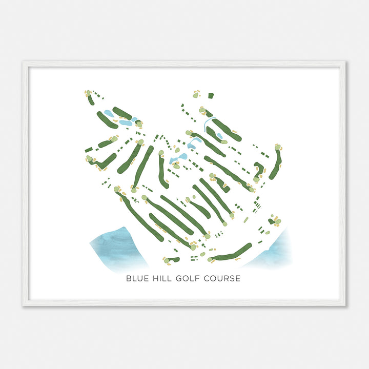 Print of Blue Hill Golf Course Modern Map