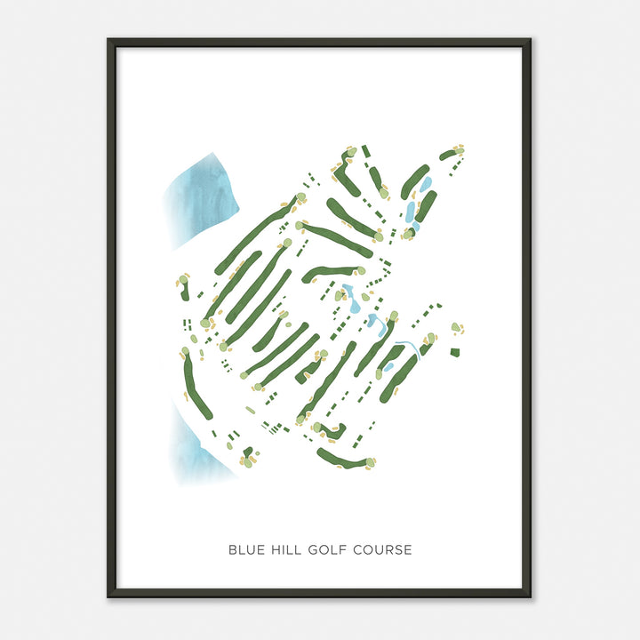 Print of Blue Hill Golf Course Modern Map
