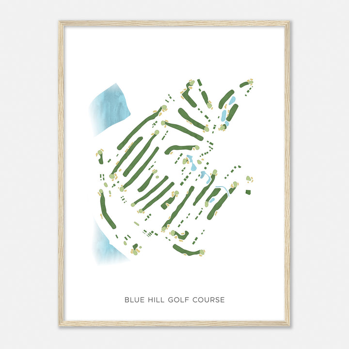 Print of Blue Hill Golf Course Modern Map