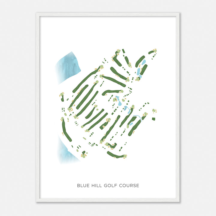 Print of Blue Hill Golf Course Modern Map