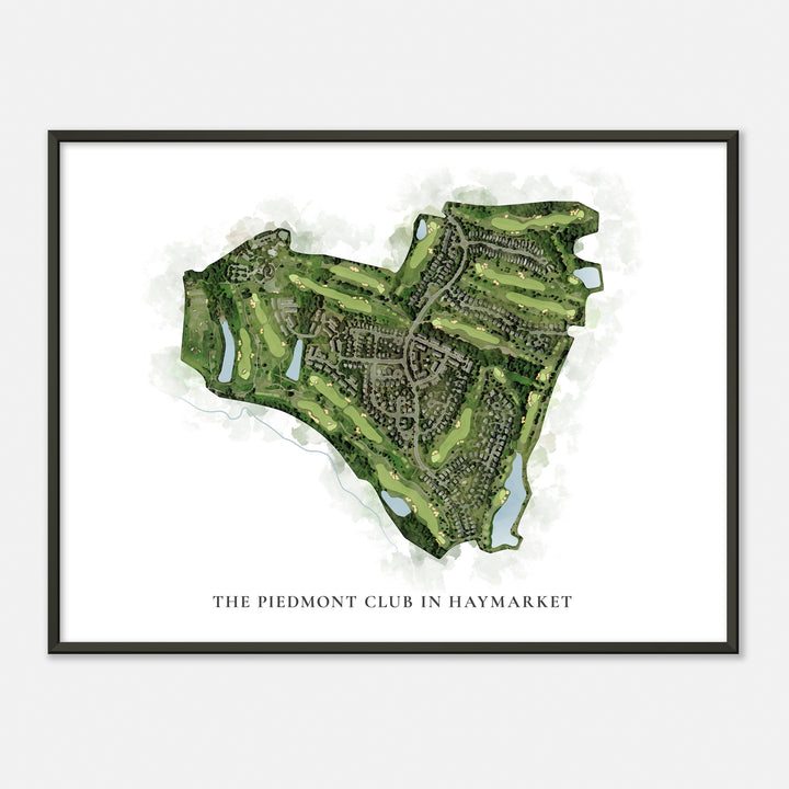 Print of The Piedmont Club In Haymarket Classic Map