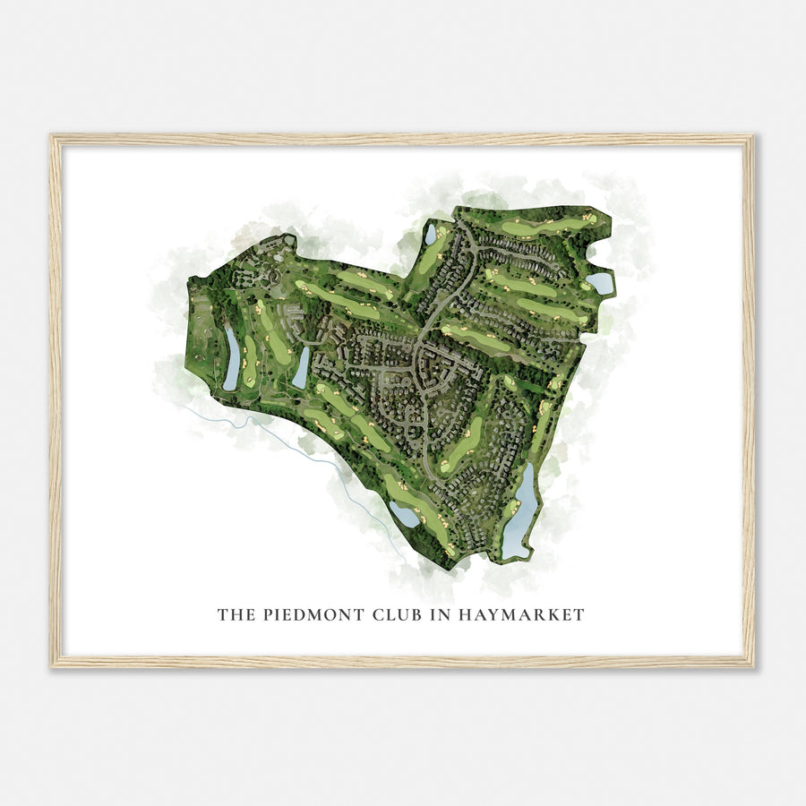 Print of The Piedmont Club In Haymarket Classic Map