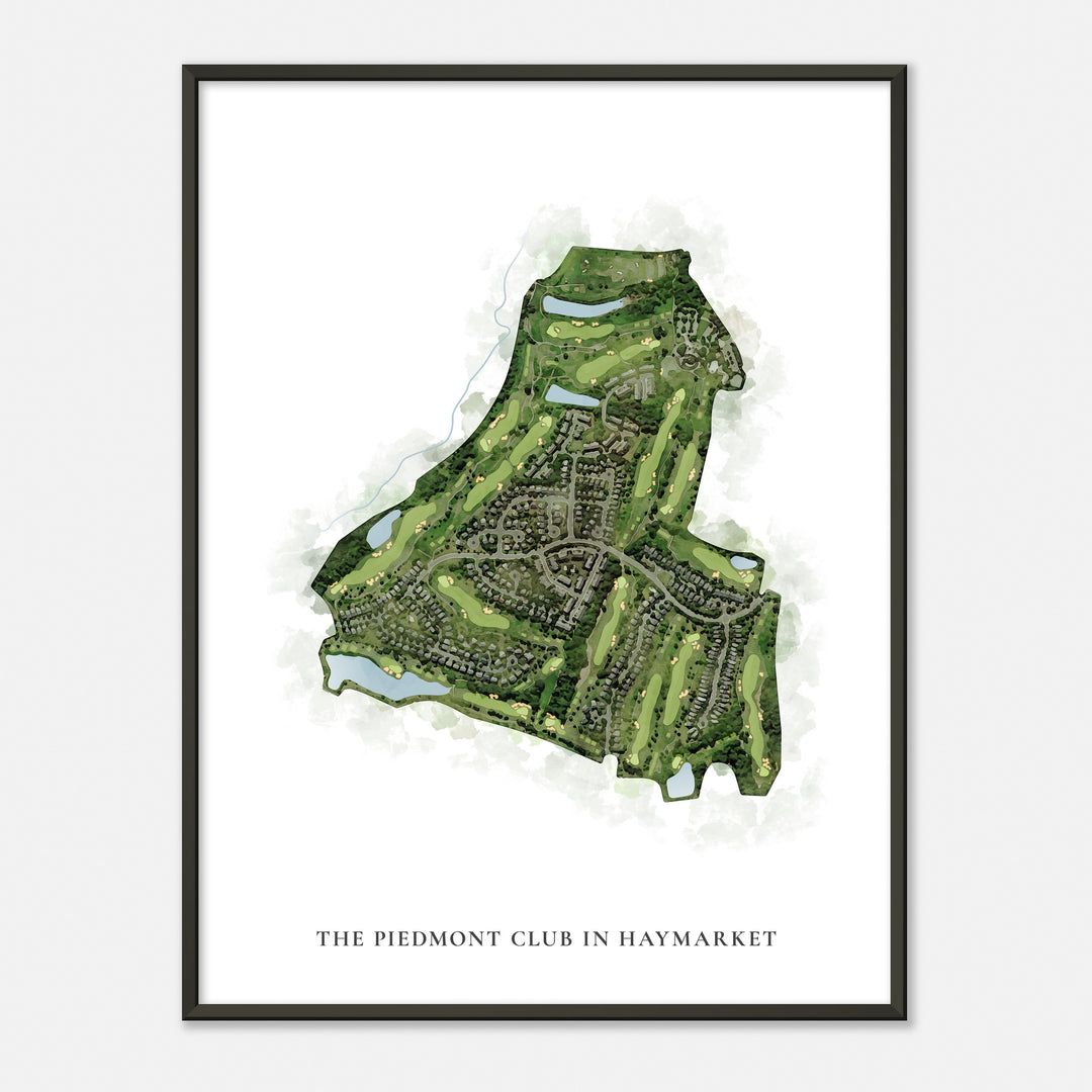 Print of The Piedmont Club In Haymarket Classic Map