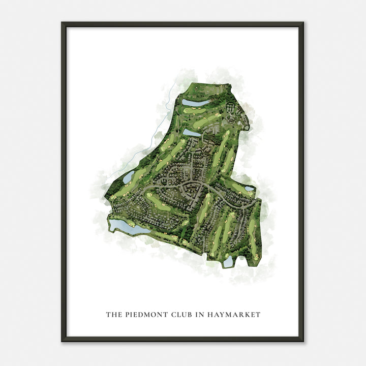 Print of The Piedmont Club In Haymarket Classic Map