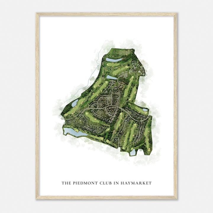 Print of The Piedmont Club In Haymarket Classic Map