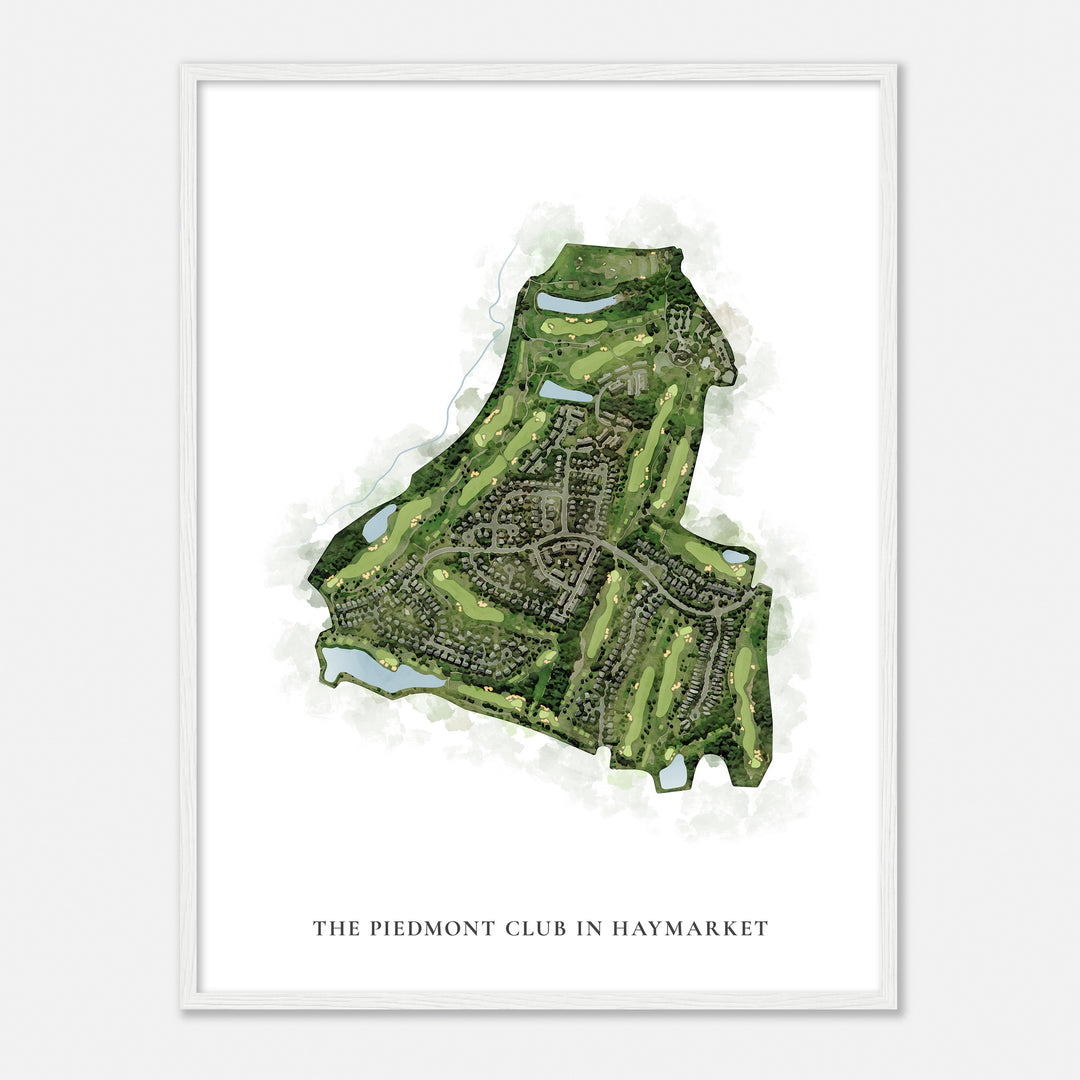 Print of The Piedmont Club In Haymarket Classic Map