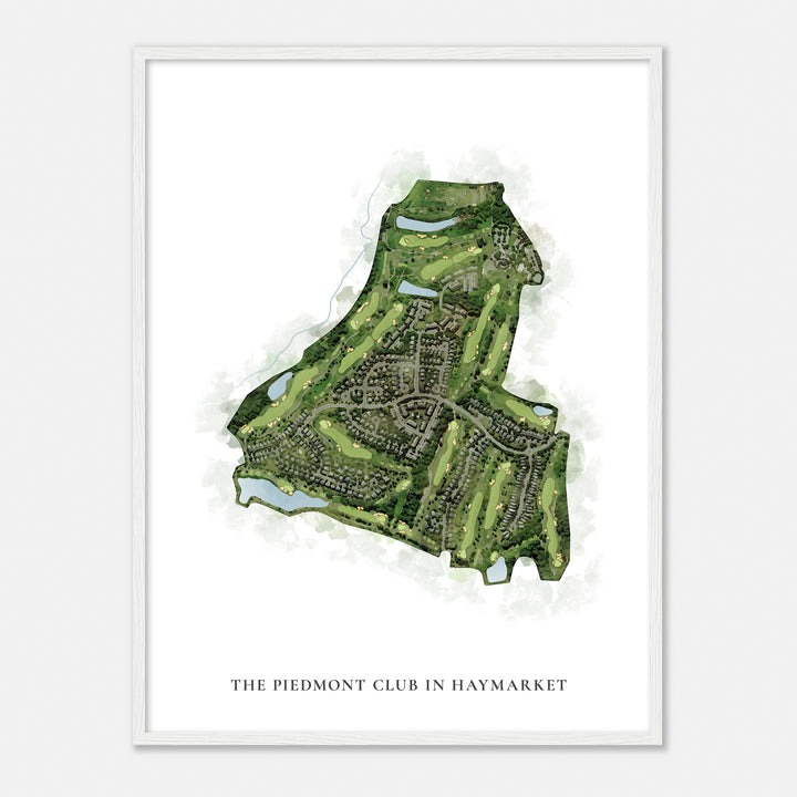 Print of The Piedmont Club In Haymarket Classic Map