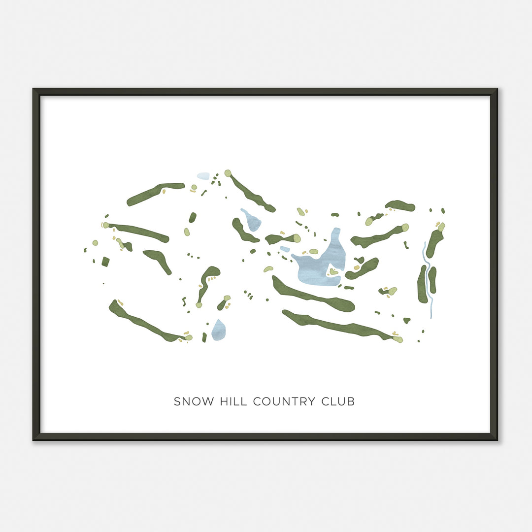 Print of Snow Hill Country Club Modern Map