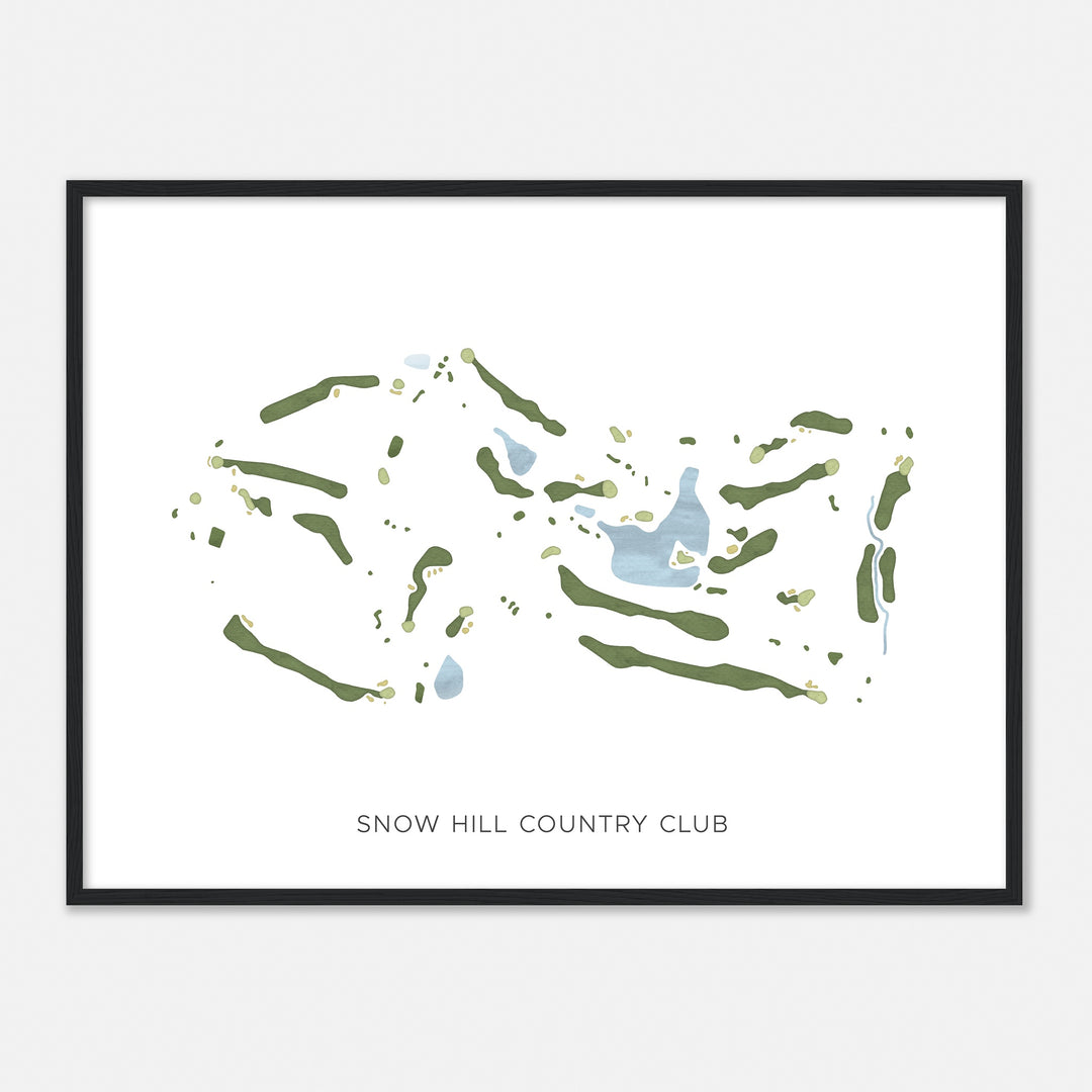 Print of Snow Hill Country Club Modern Map