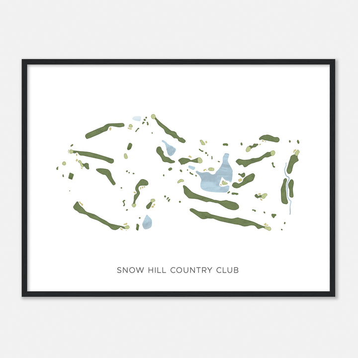 Print of Snow Hill Country Club Modern Map