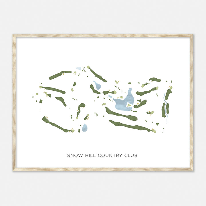 Print of Snow Hill Country Club Modern Map