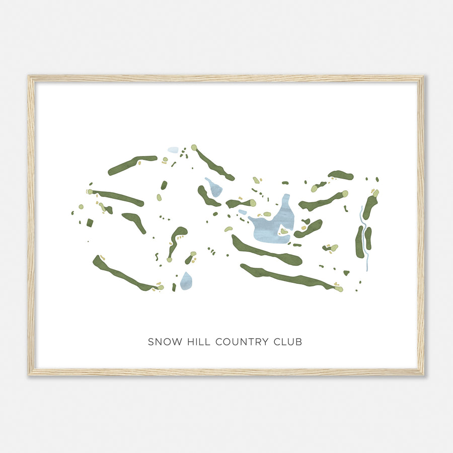 Print of Snow Hill Country Club Modern Map