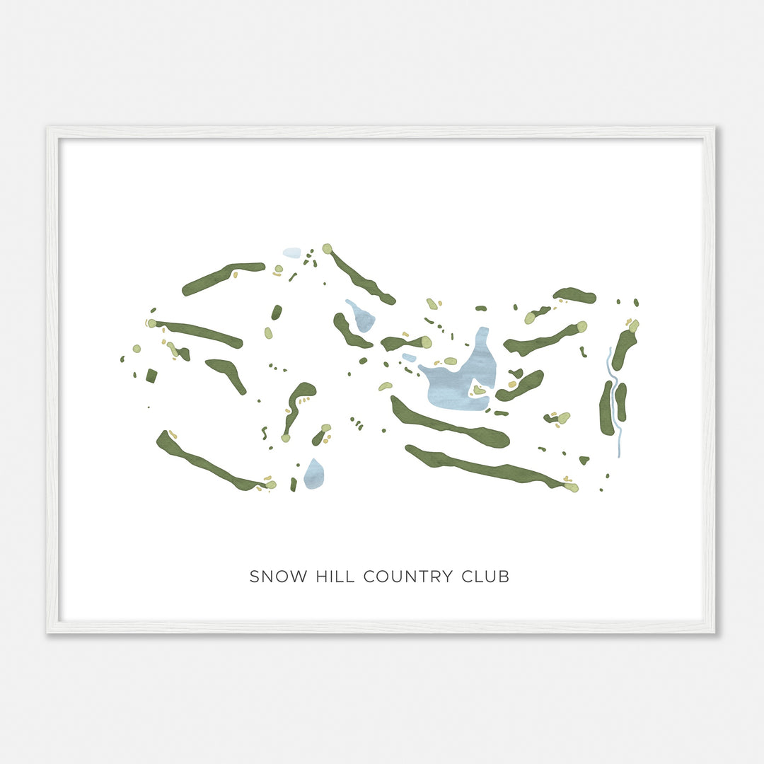 Print of Snow Hill Country Club Modern Map