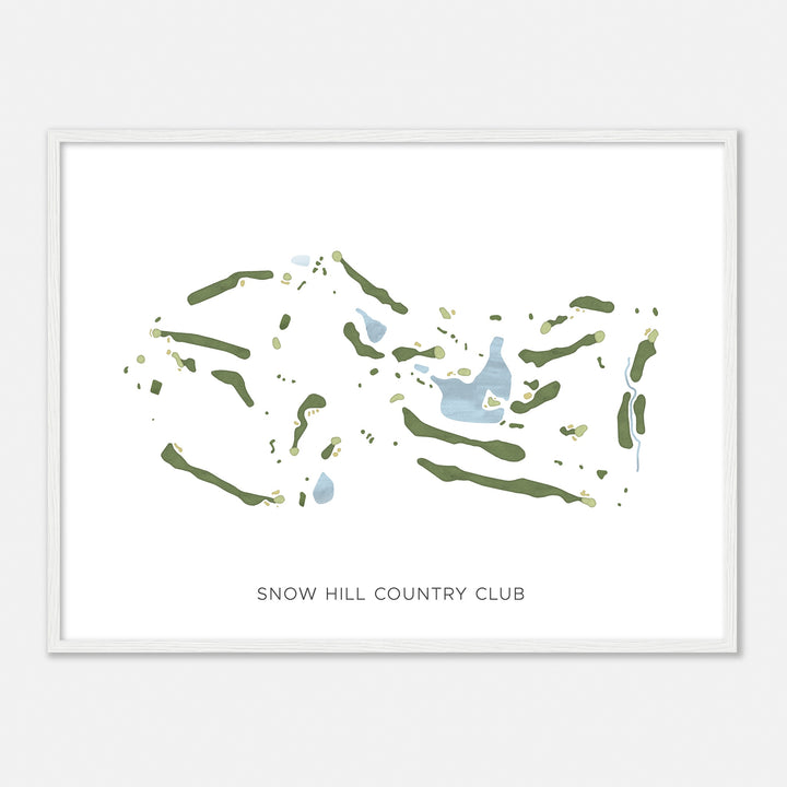 Print of Snow Hill Country Club Modern Map