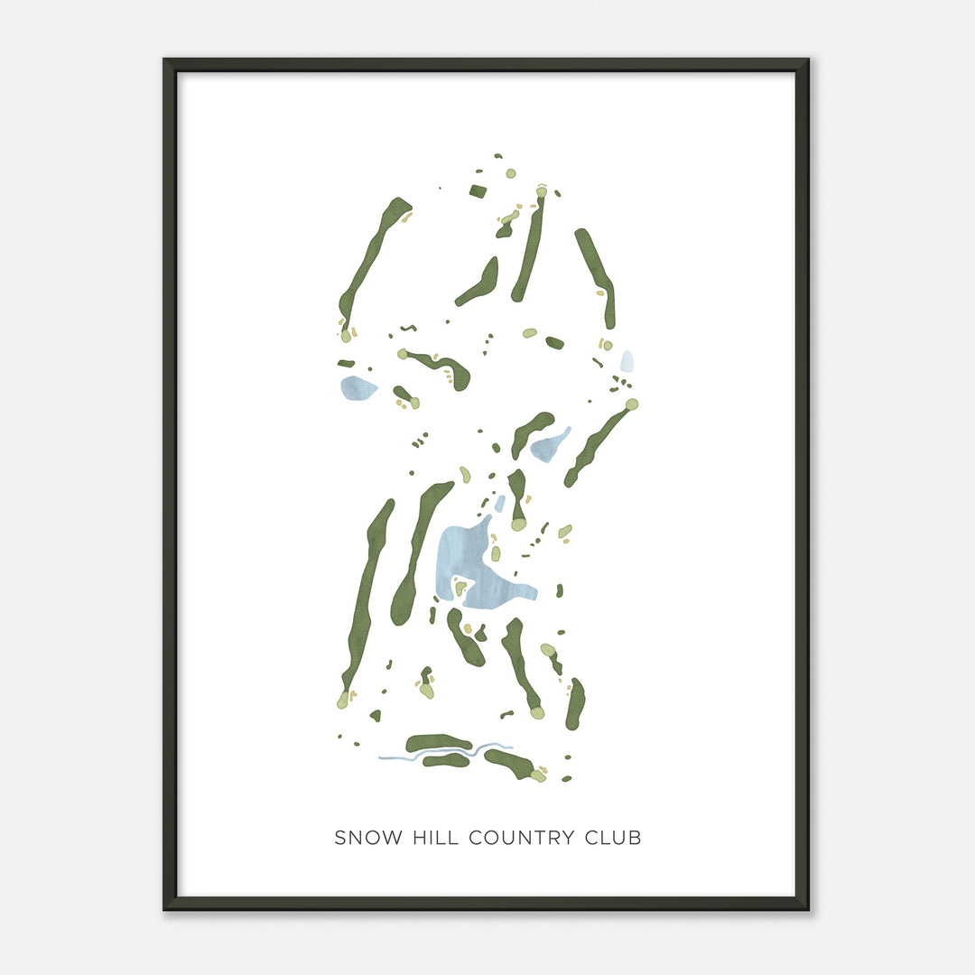 Print of Snow Hill Country Club Modern Map
