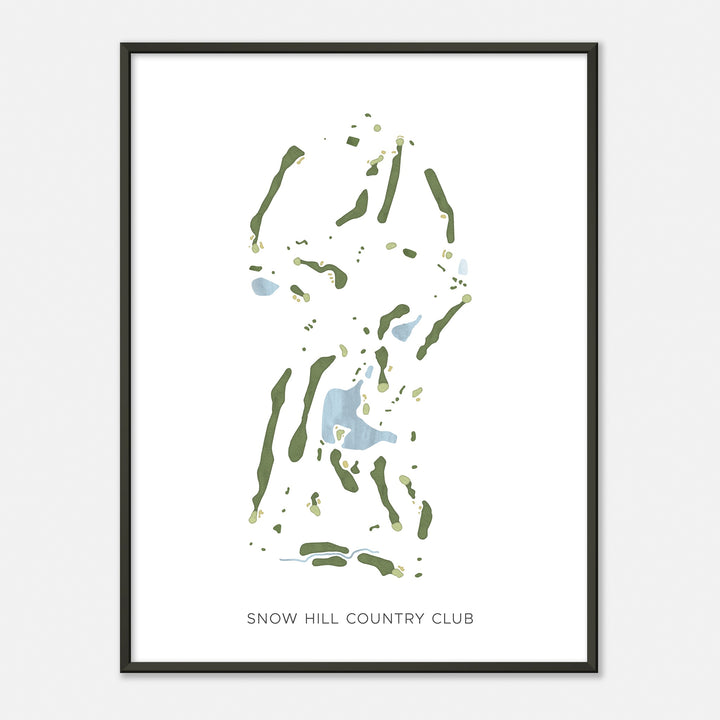Print of Snow Hill Country Club Modern Map