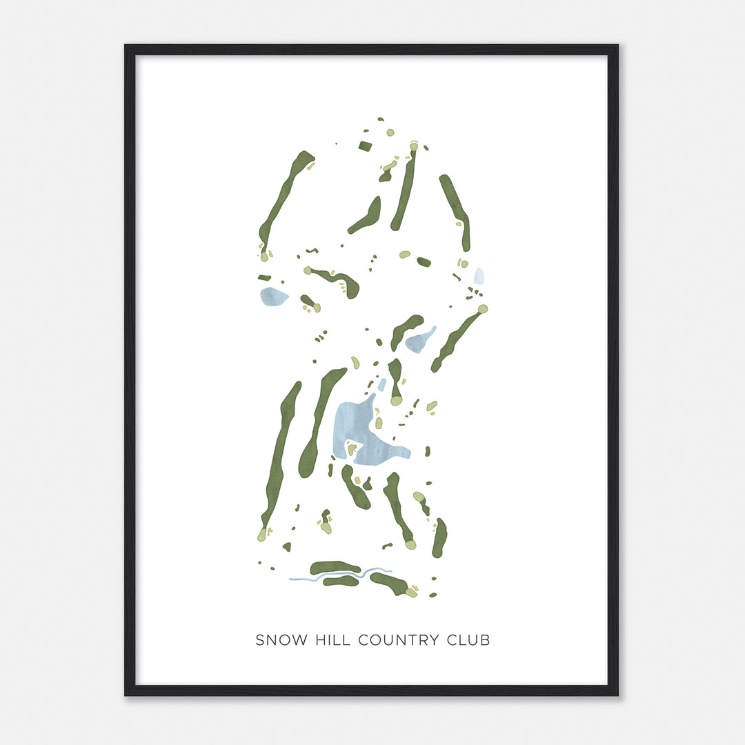 Print of Snow Hill Country Club Modern Map