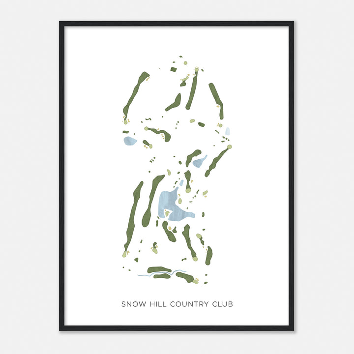 Print of Snow Hill Country Club Modern Map