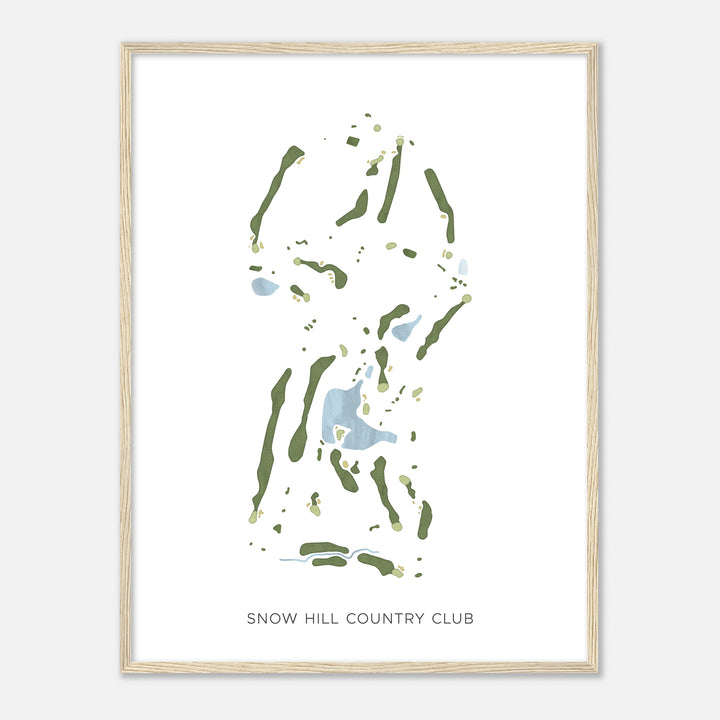 Print of Snow Hill Country Club Modern Map