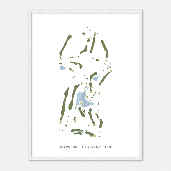 Print of Snow Hill Country Club Modern Map