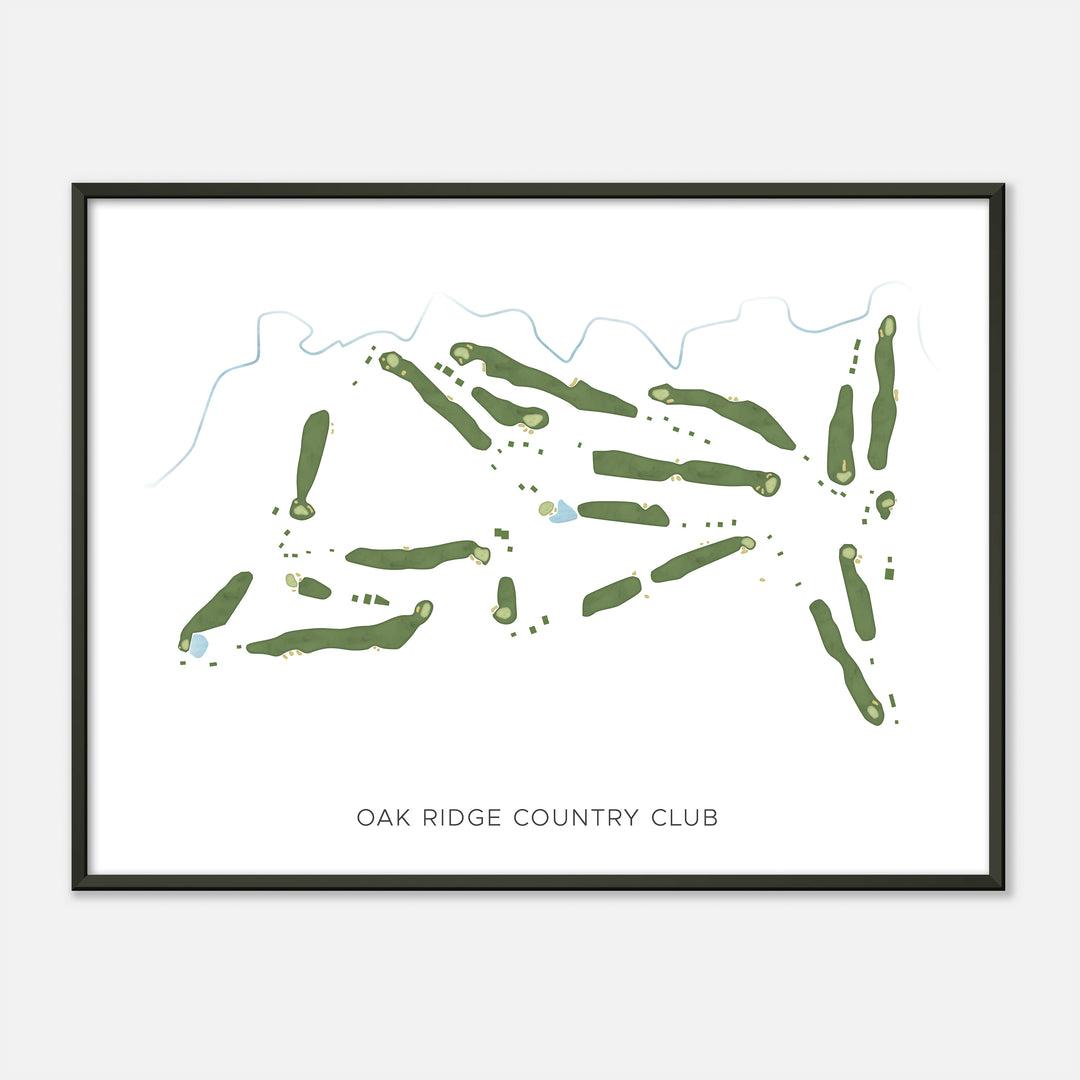 Print of Oak Ridge Country Club Modern Map