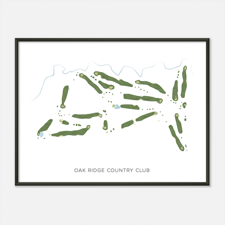 Print of Oak Ridge Country Club Modern Map