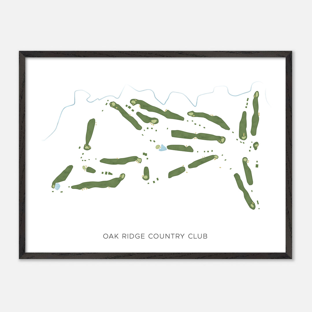Print of Oak Ridge Country Club Modern Map