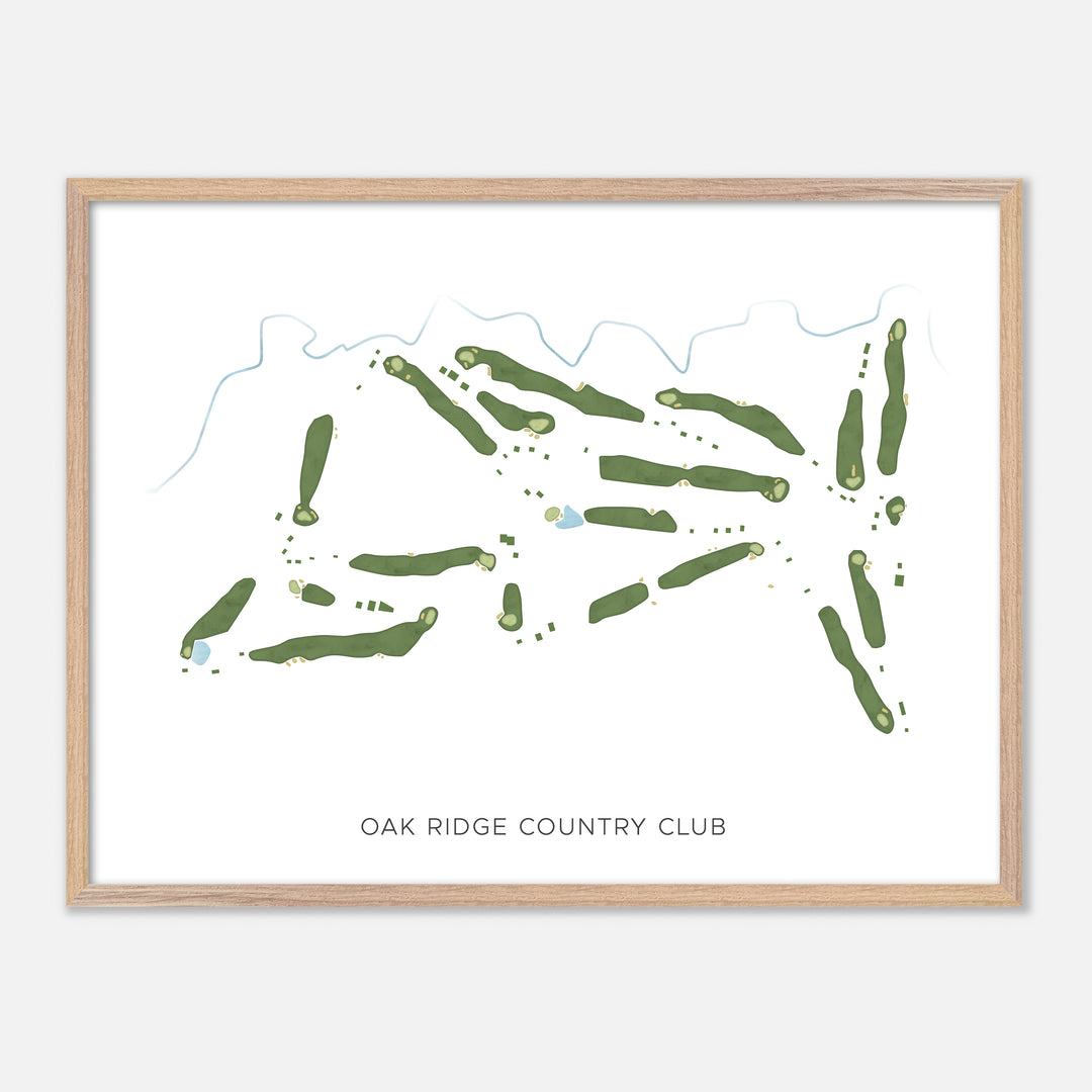 Print of Oak Ridge Country Club Modern Map