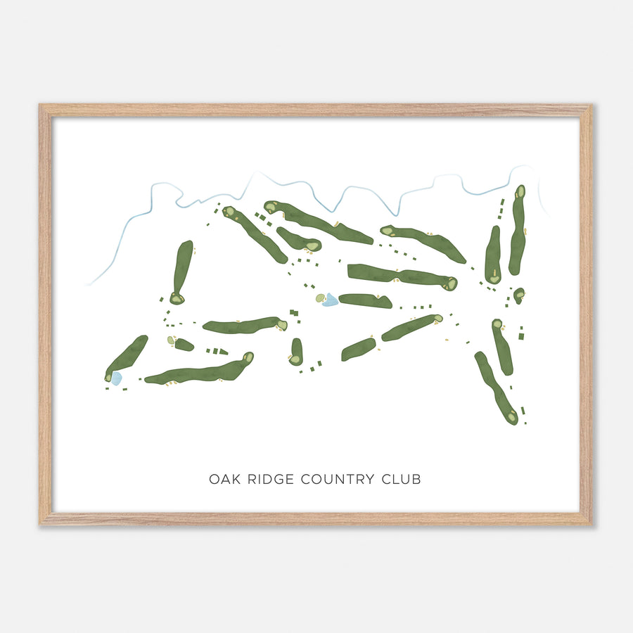 Print of Oak Ridge Country Club Modern Map