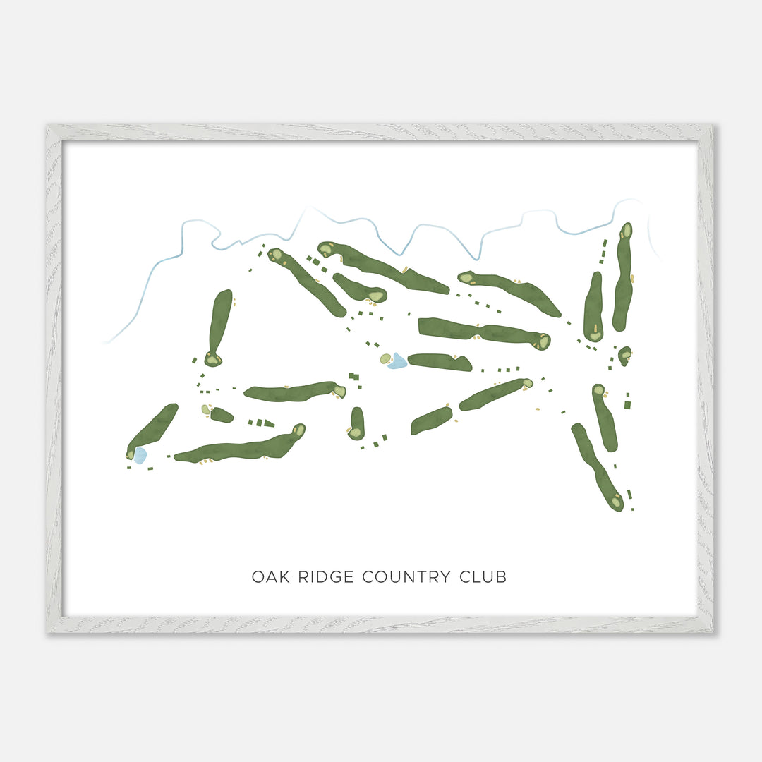 Print of Oak Ridge Country Club Modern Map
