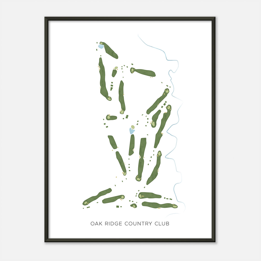 Print of Oak Ridge Country Club Modern Map