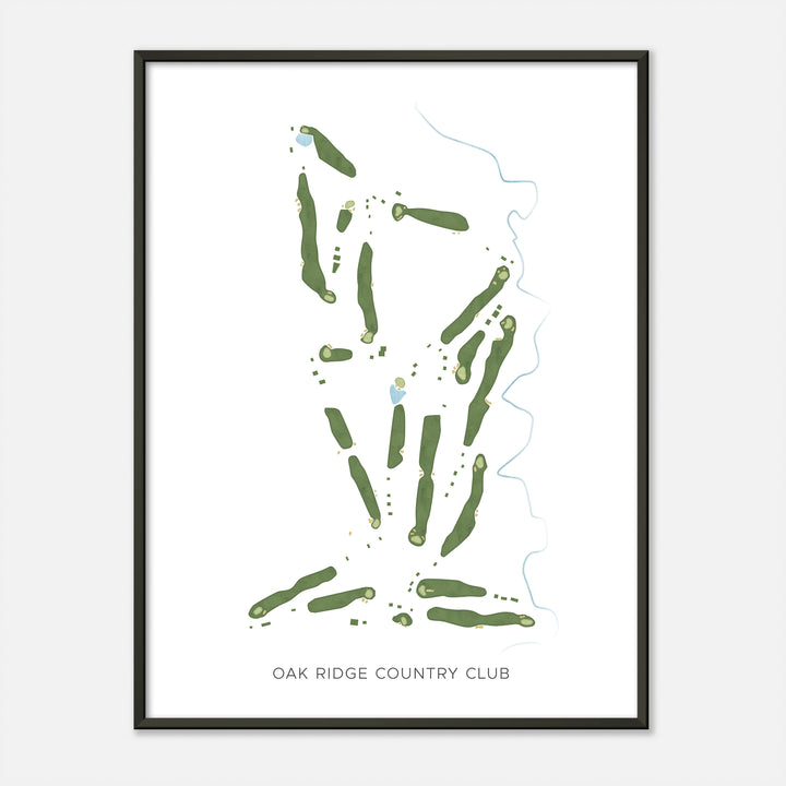 Print of Oak Ridge Country Club Modern Map