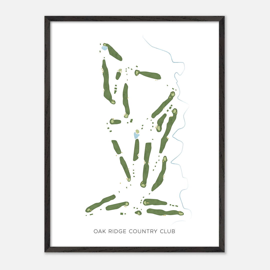 Print of Oak Ridge Country Club Modern Map