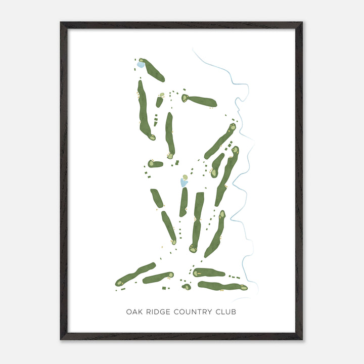 Print of Oak Ridge Country Club Modern Map