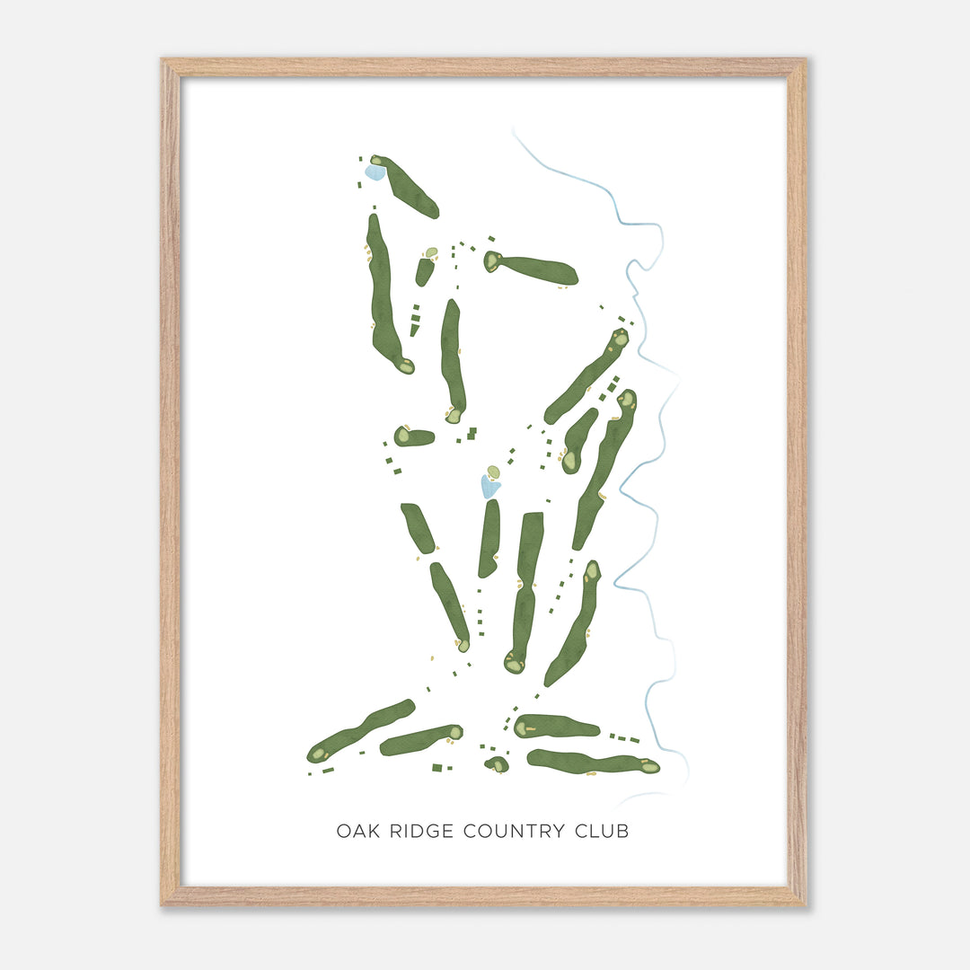 Print of Oak Ridge Country Club Modern Map