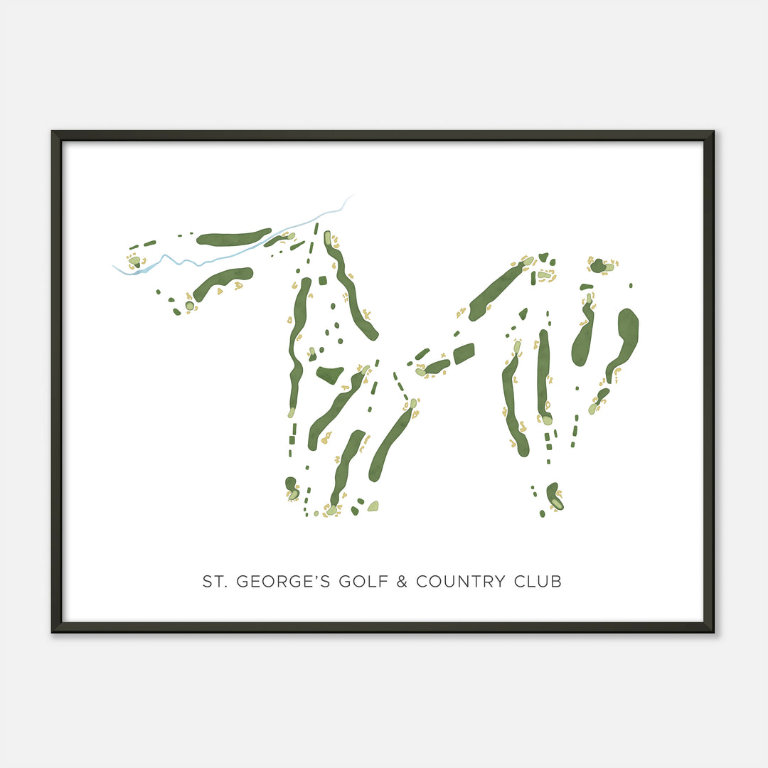 Print of St. George'S Golf & Country Club Modern Map