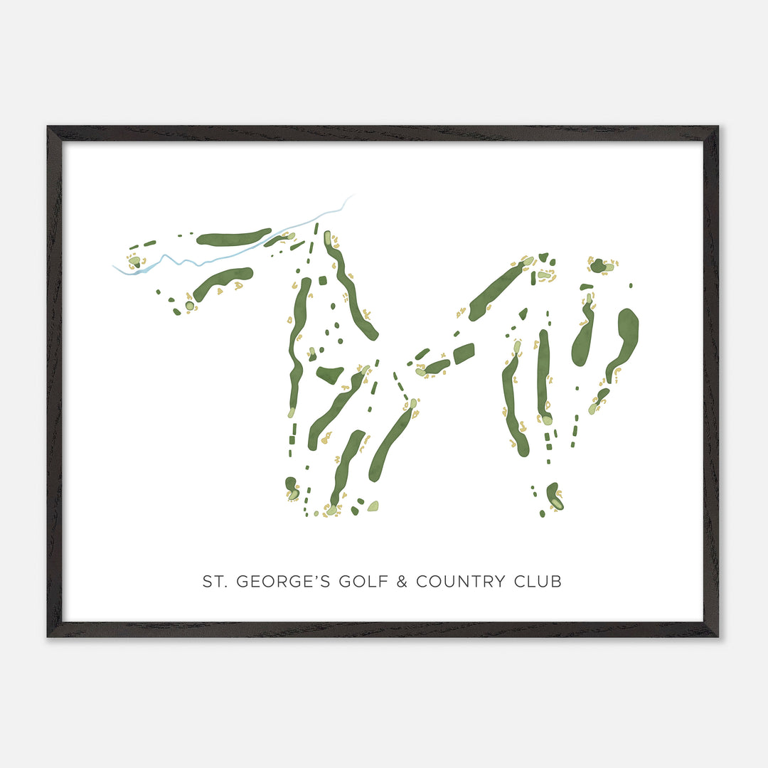 Print of St. George'S Golf & Country Club Modern Map