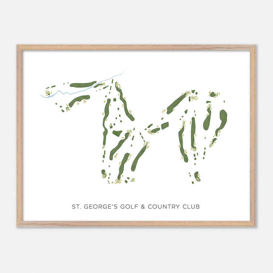 Print of St. George'S Golf & Country Club Modern Map